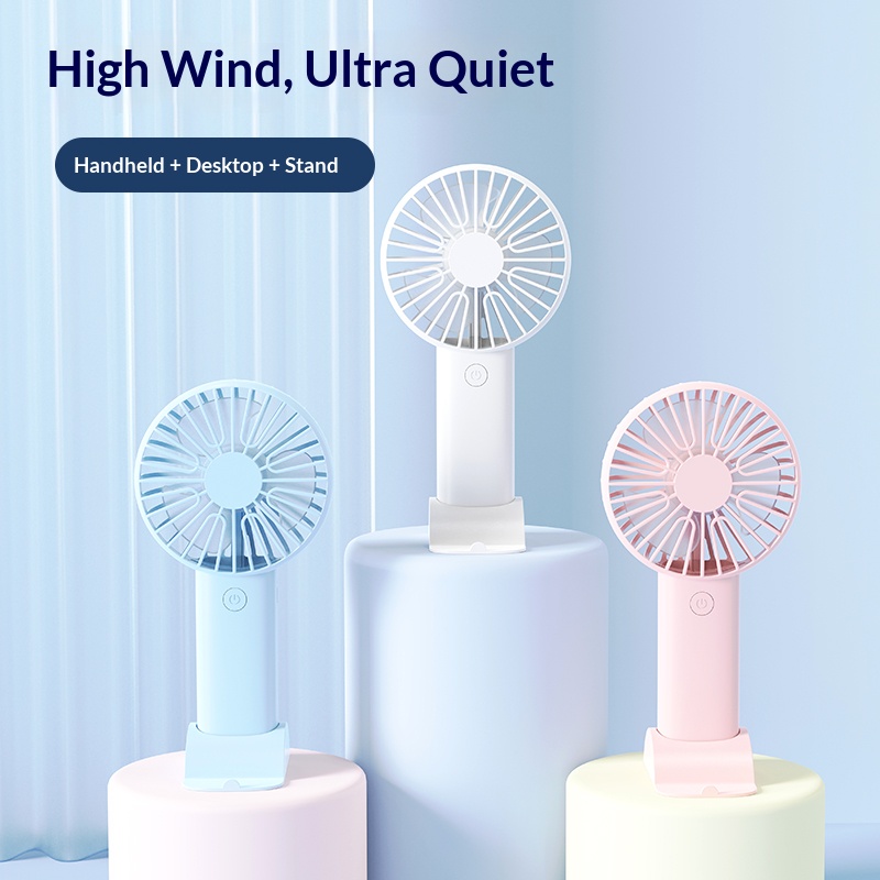 Desk Setup Home - Mini Handheld Fan, 3 In 1