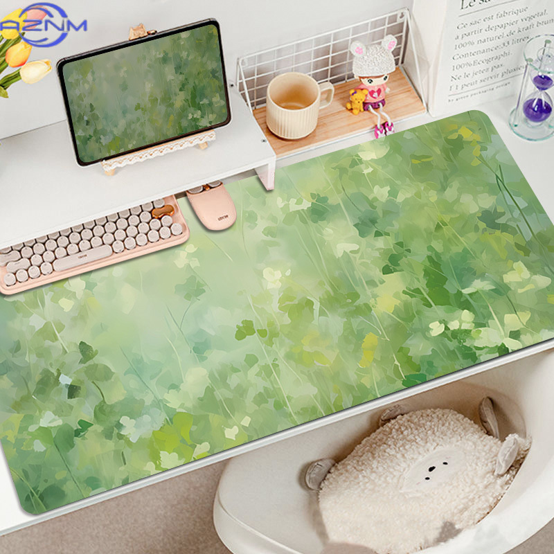 Desk Setup Laptop - Creative watercolor mouse pad oversized oil