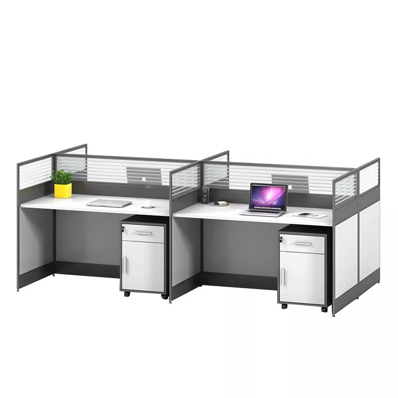 Desk Setup L Shaped - White Office Desk for 2 4