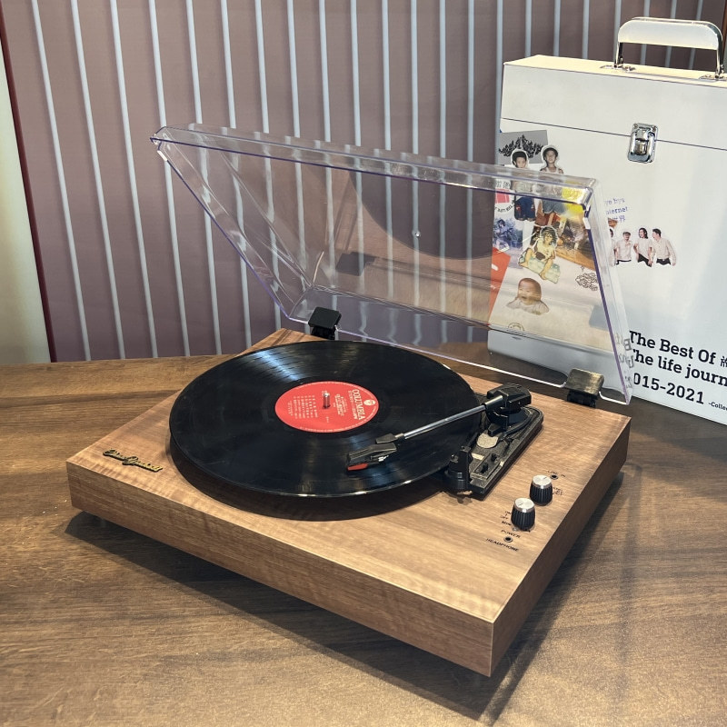 Desk Setup Speakers - Vinyl Record Player, Record Player, Phonograph,