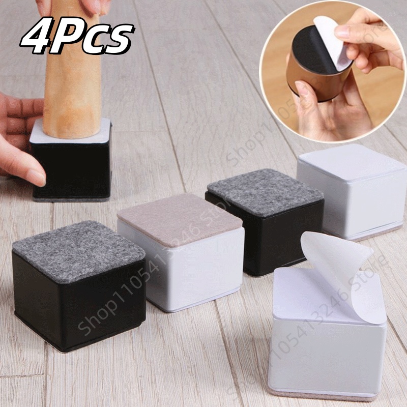 Desk Setup Riser - 4Pcs Heavy Metal Furniture Feet Leg