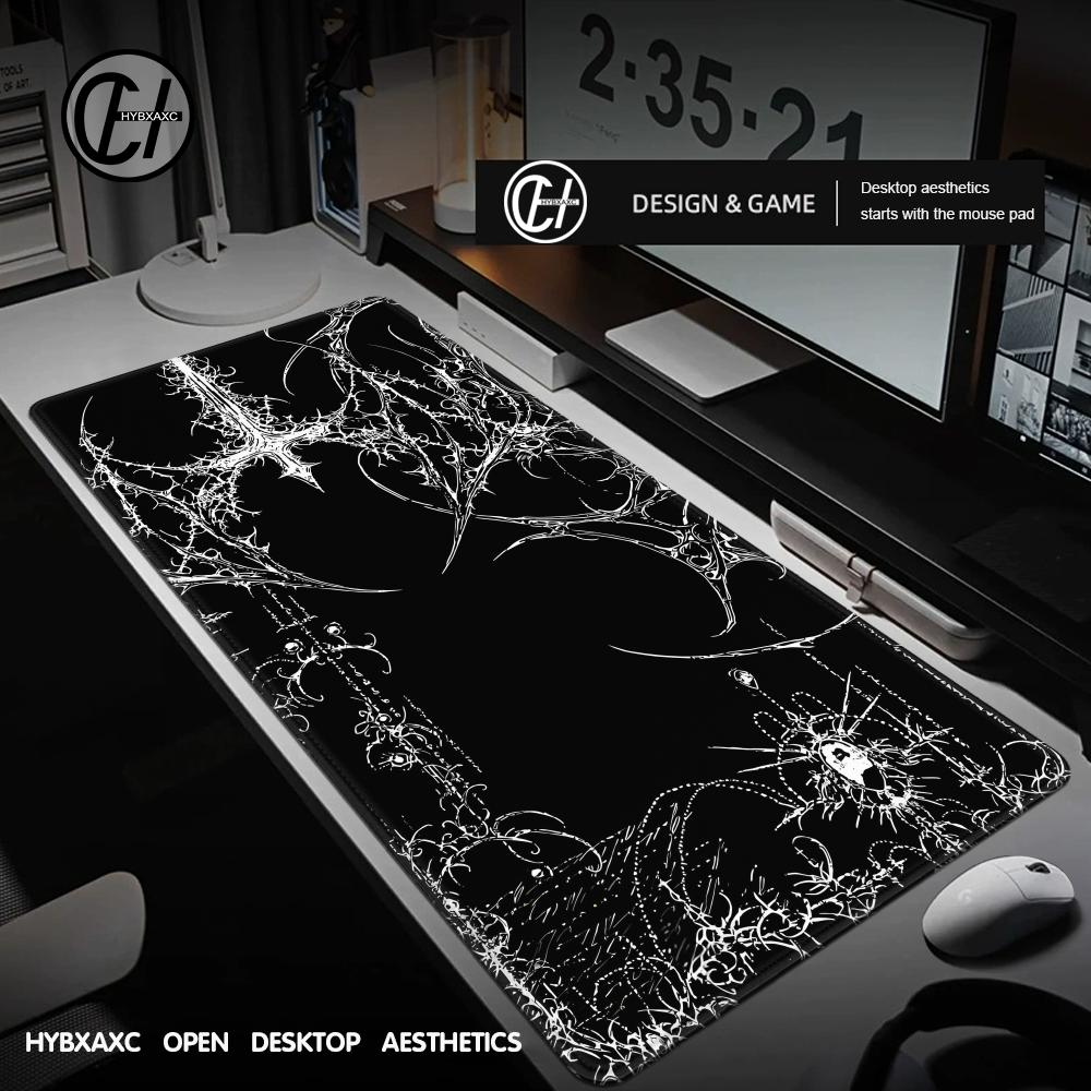Black White Cybersigilism Desk - Desk Setup Accessories Aesthetic review and price