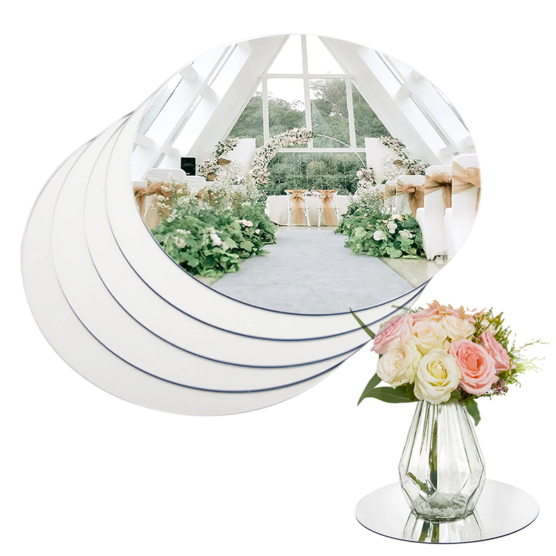 20cm Round Mirror Glass Tray   - Desk Setup Background review and price