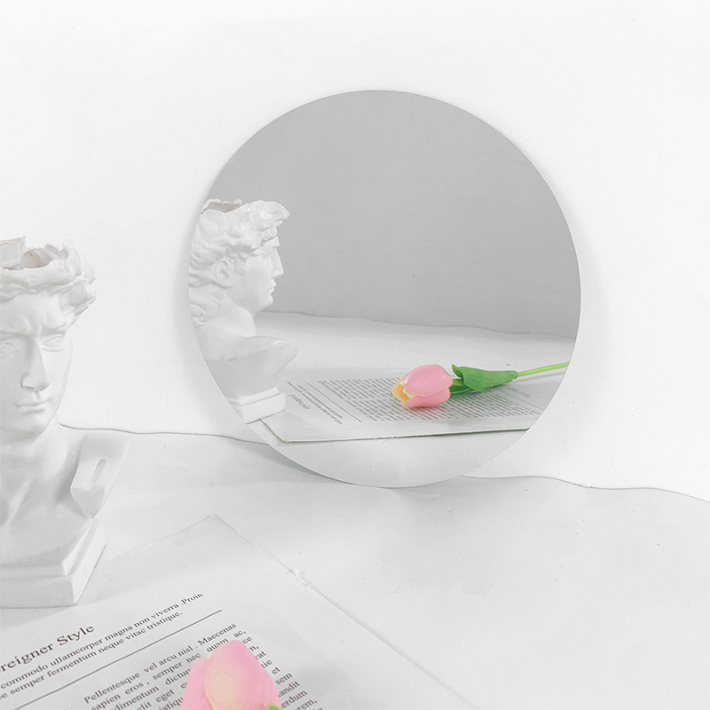 20cm Round Mirror Glass Tray   - Desk Setup Background review and price