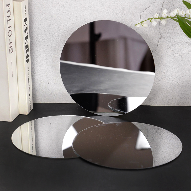 20cm Round Mirror Glass Tray   - Desk Setup Background review and price