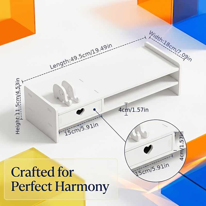 Minimalist White PVC Monitor S - Desk Setup Home review and price