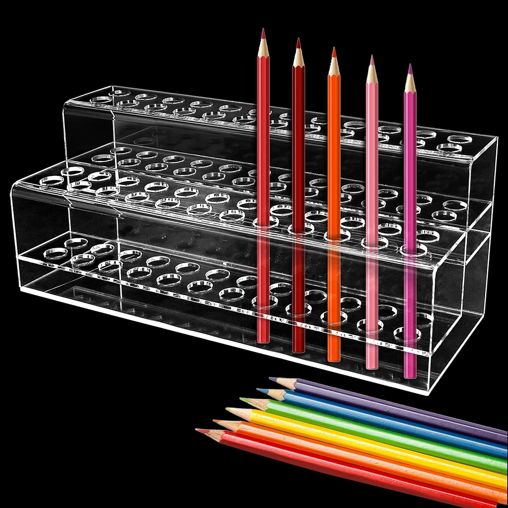 Transparent Acrylic Pen Holder - Desk Setup Home review and price