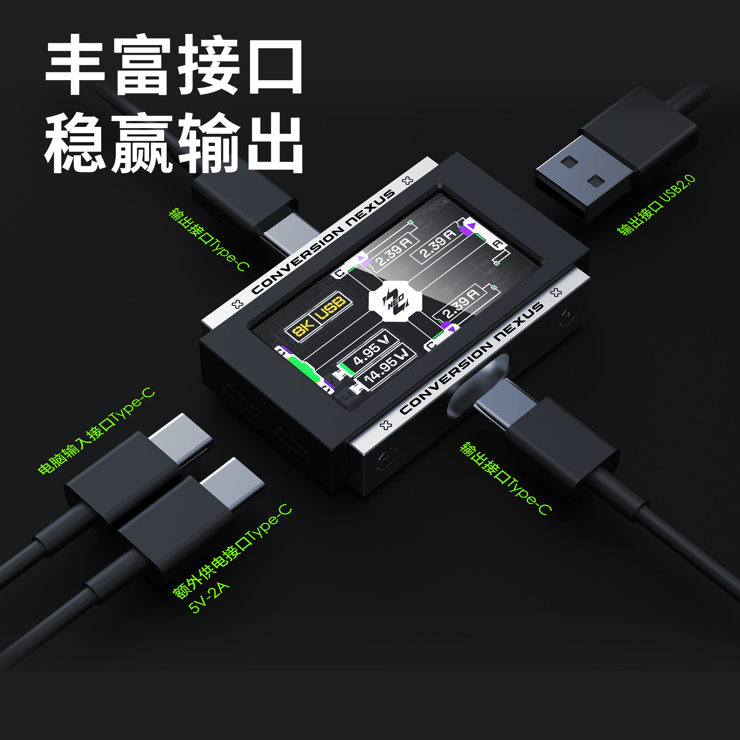 2-in-3-out Gaming USB Hub Inde - Desk Setup For 2 Laptops review and price