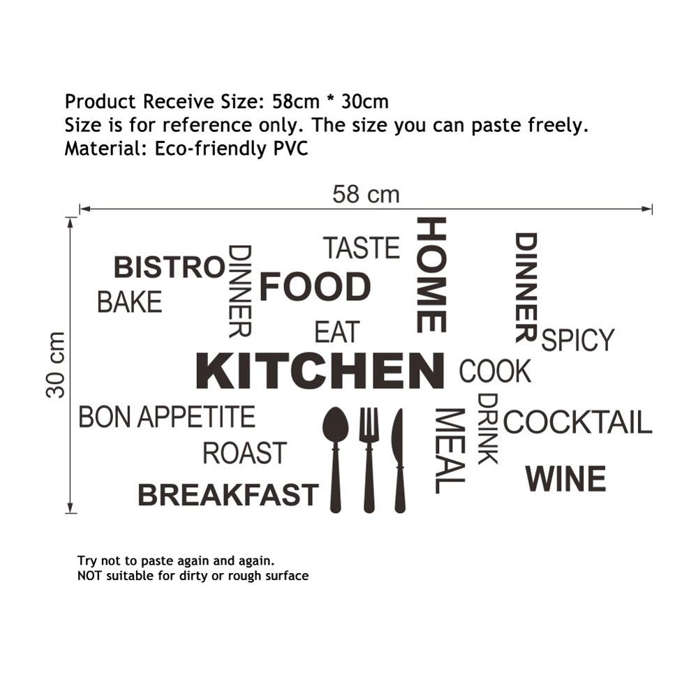Creative Kitchen Text Wall Sti - Desk Setup Background review and price