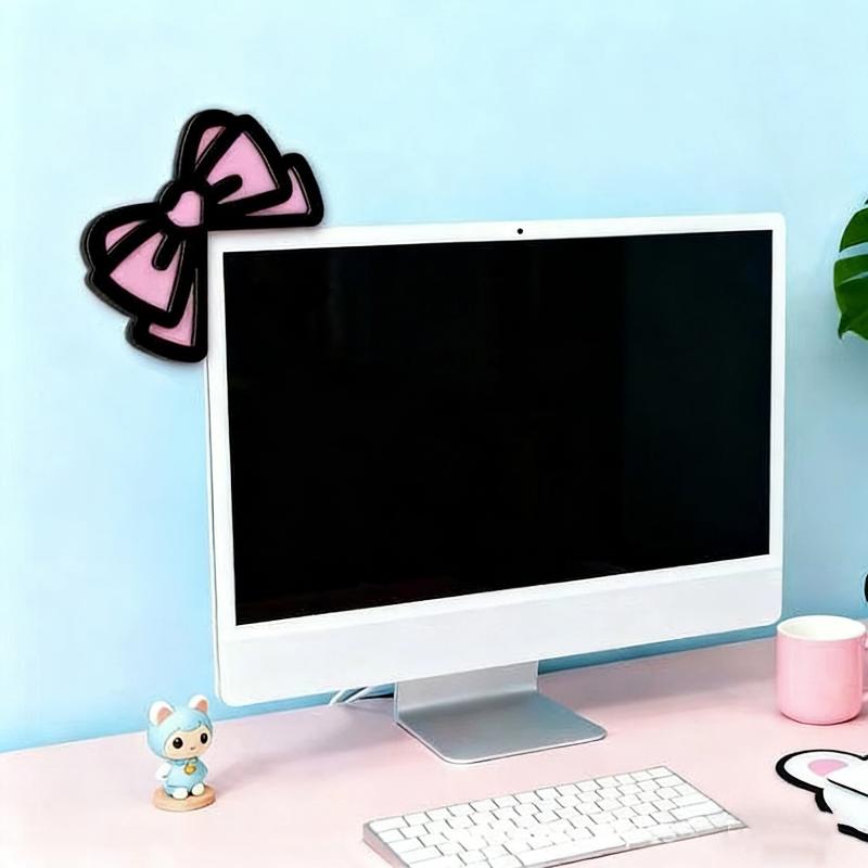 New 1/2Pcs Wooden Bowknot PC A - Desk Setup Home review and price