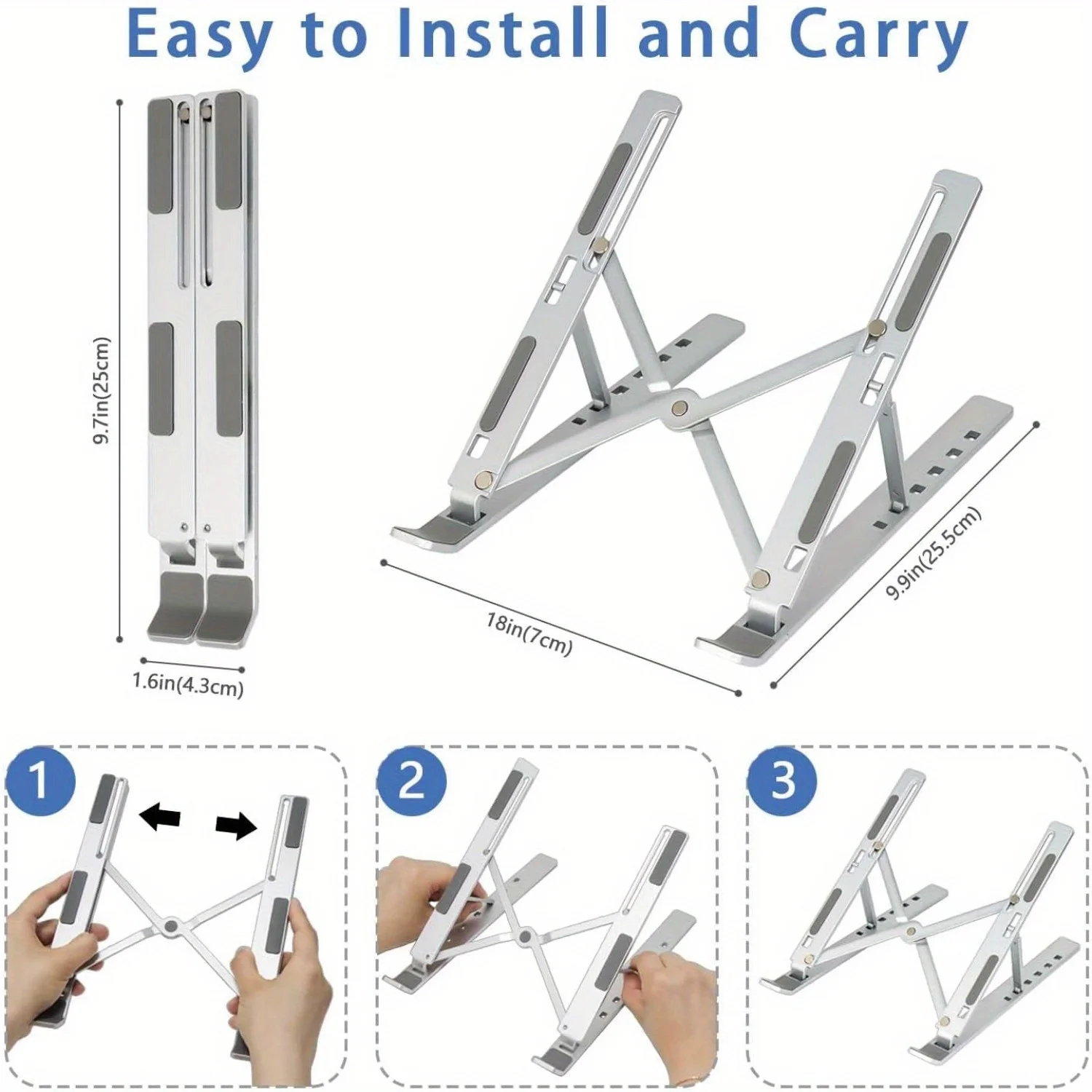 Foldable Aluminum Laptop Riser - Desk Setup Riser review and price