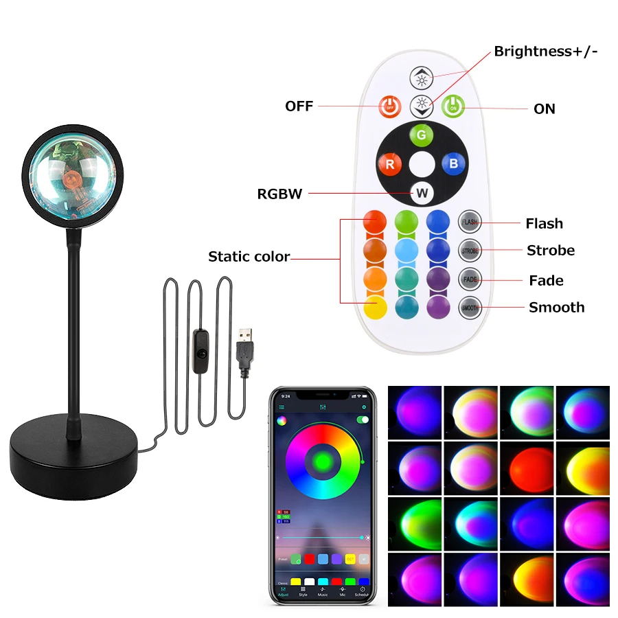Sunset Projector Lamp Bluetoot - Desk Setup Background review and price