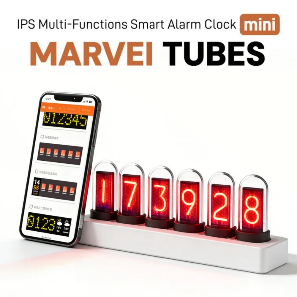 RGB Digital Alarm Clock, Nixie - Desk Setup Youtube review and price