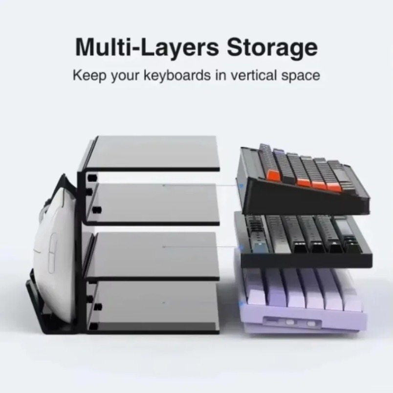 Keyboard Stand 3 Tier Acrylic  - Desk Setup Home review and price