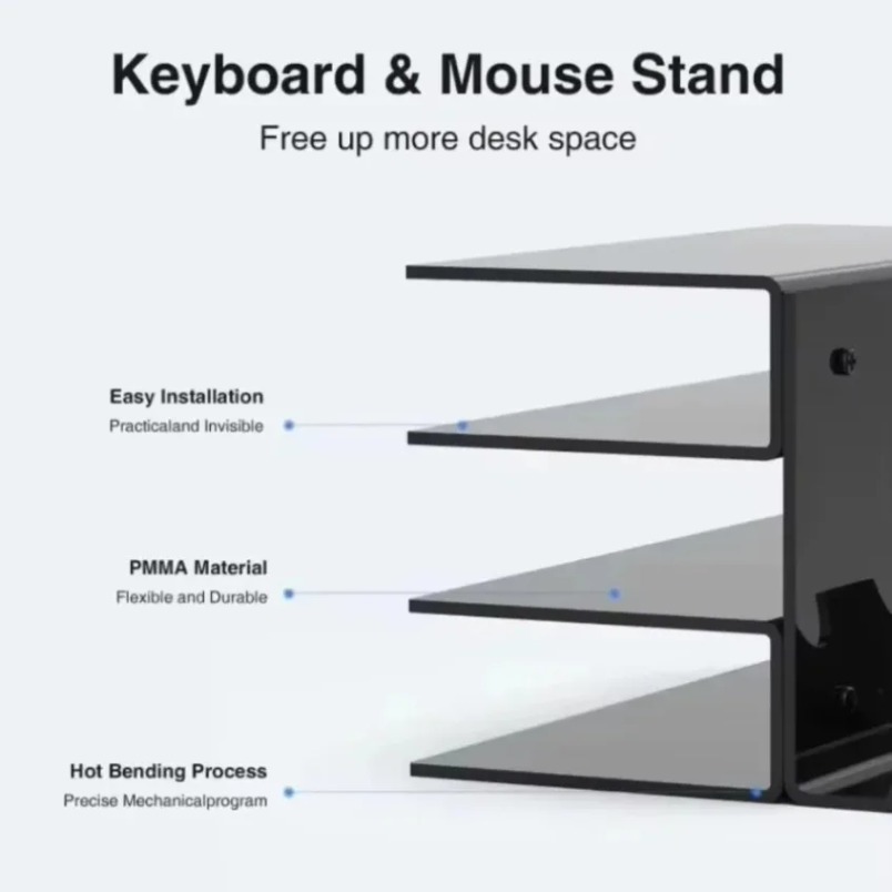 Keyboard Stand 3 Tier Acrylic  - Desk Setup Home review and price