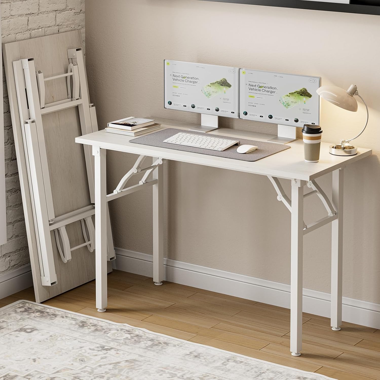 Frylr Small Folding Computer D - Desk Setup For 2 Laptops review and price