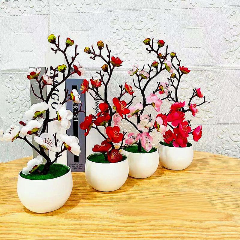Simulation Plum Flower Pot Pla - Desk Setup Background review and price