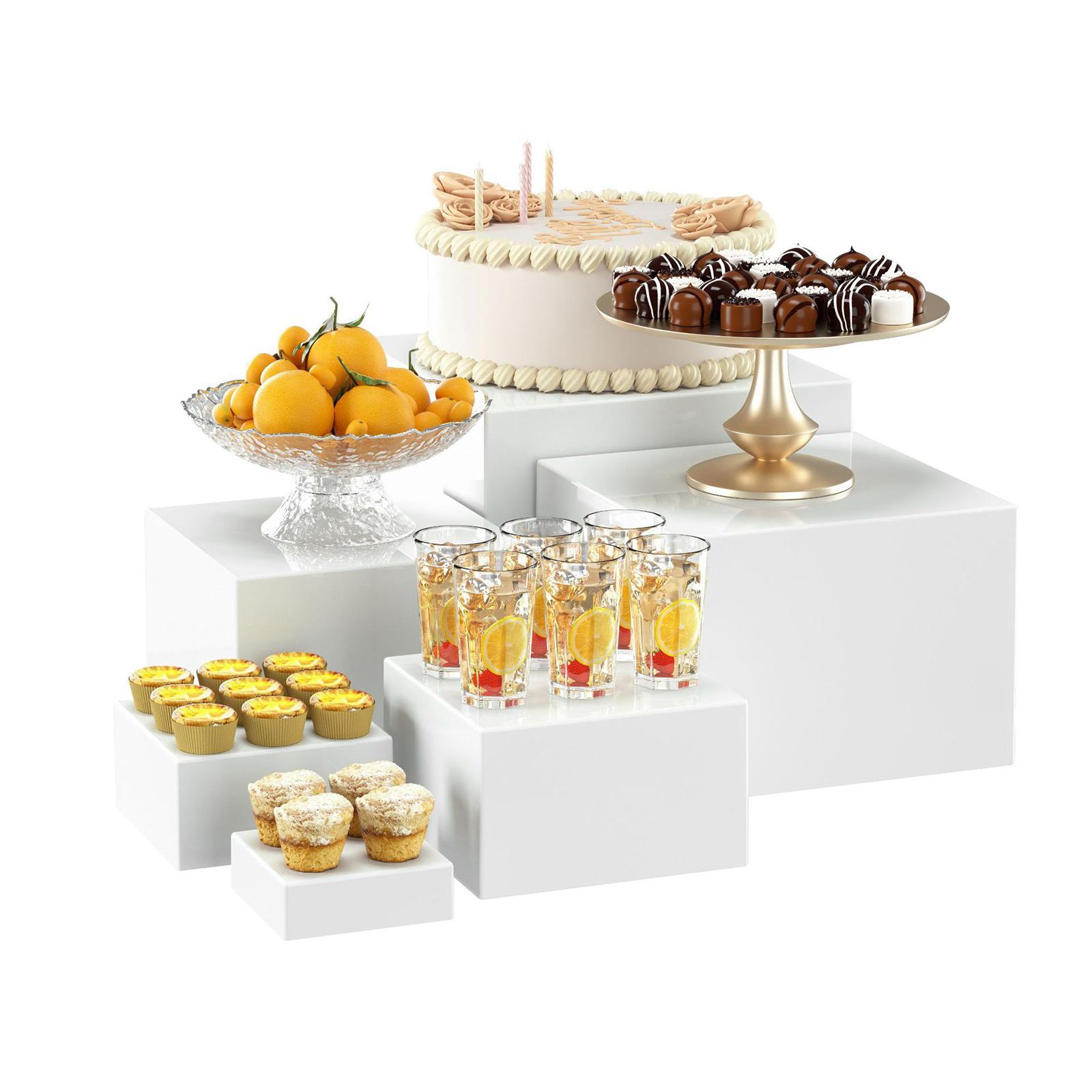 6x Acrylic Buffet Riser Desser - Desk Setup Riser review and price