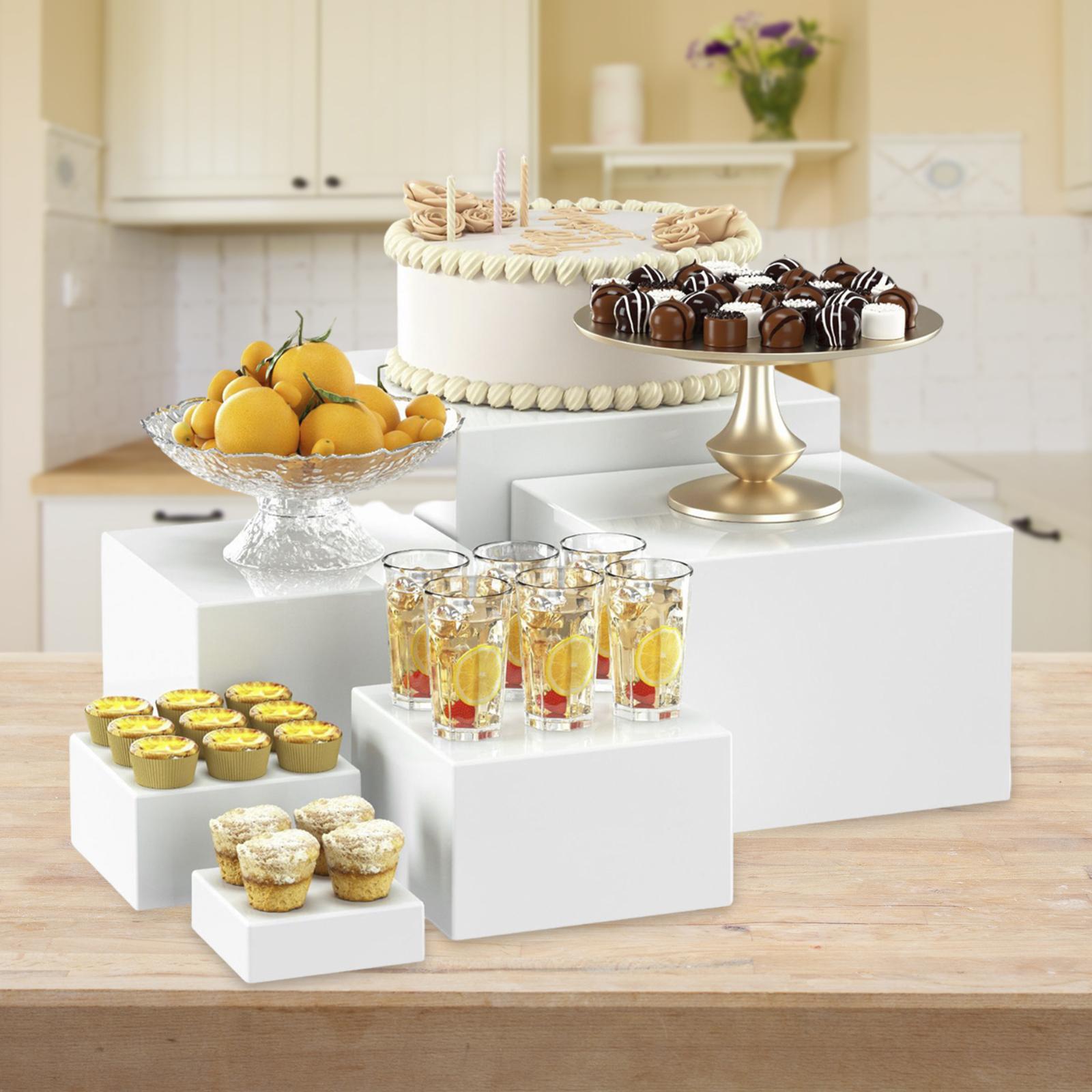 6x Acrylic Buffet Riser Desser - Desk Setup Riser review and price