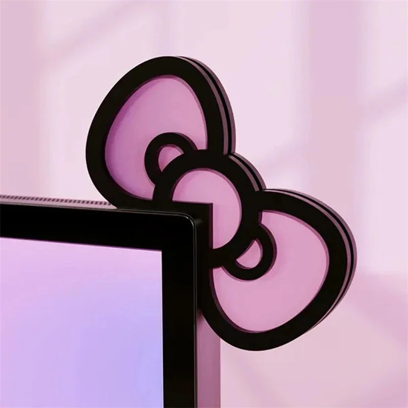 Kawaii Pink Acrylic Bow Monito - Desk Setup Home review and price