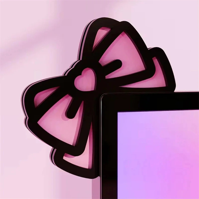 Kawaii Pink Acrylic Bow Monito - Desk Setup Home review and price