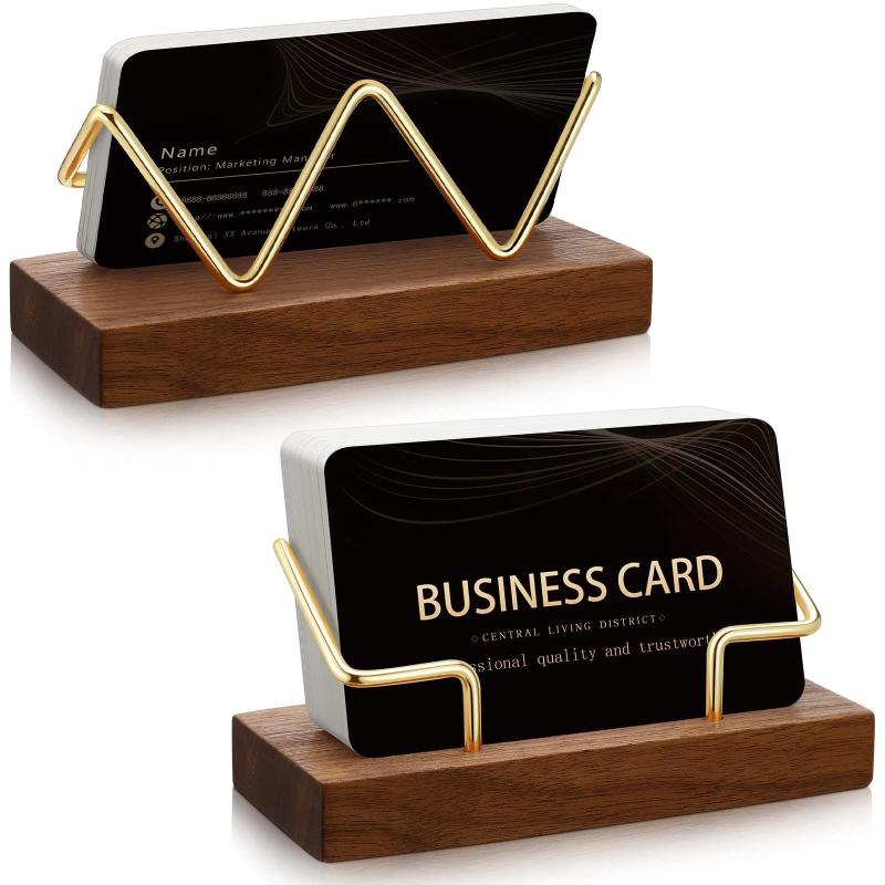 【A8】Wooden Business Card Holde - Desk Setup Home review and price