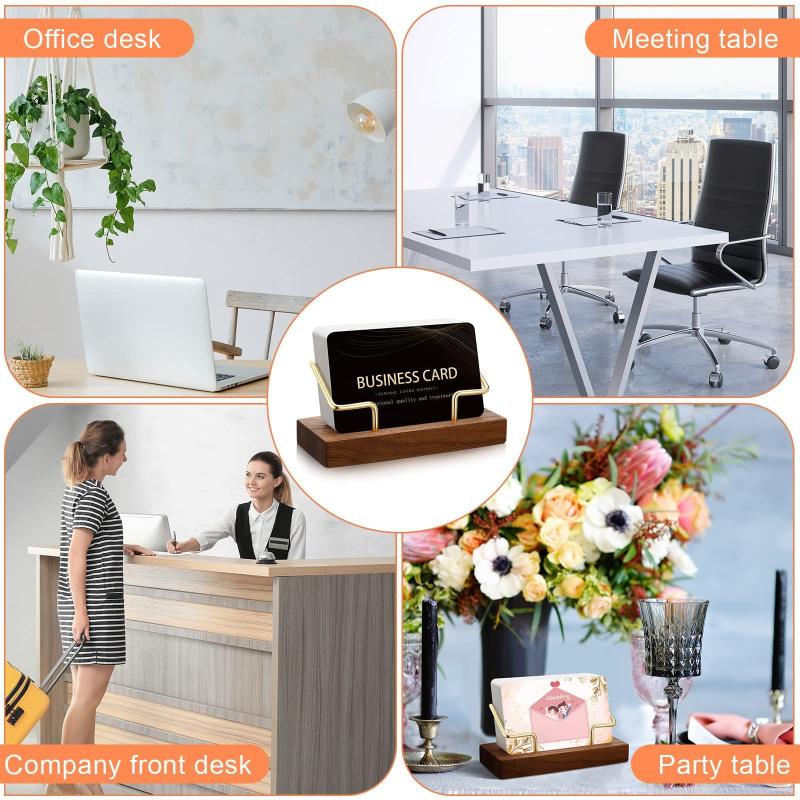 【A8】Wooden Business Card Holde - Desk Setup Home review and price