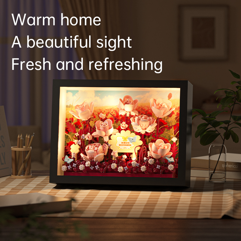 MOC Creative Flower 3D Frame B - Desk Setup Background review and price