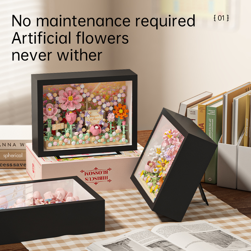 MOC Creative Flower 3D Frame B - Desk Setup Background review and price