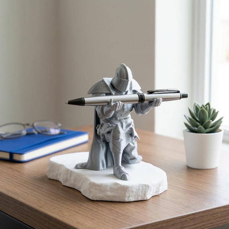 Knight Pen Holder Resin Mediev - Desk Setup Home review and price