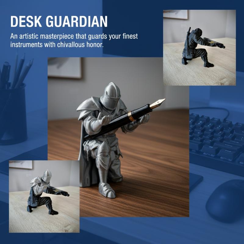 Knight Pen Holder Resin Mediev - Desk Setup Home review and price