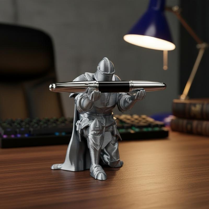 Knight Pen Holder Resin Mediev - Desk Setup Home review and price