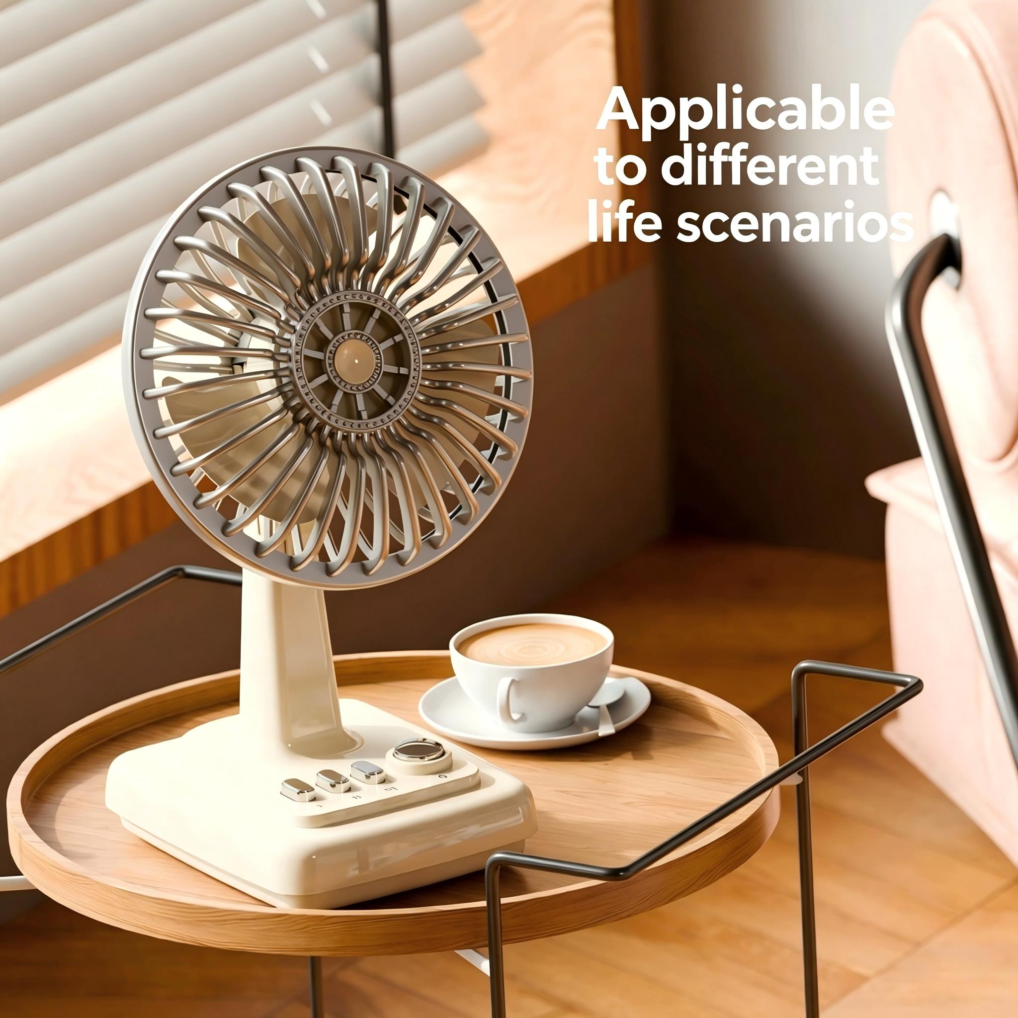 Retro Alloy Desktop Fan 3 Spee - Fan Desk Small Usb review and price
