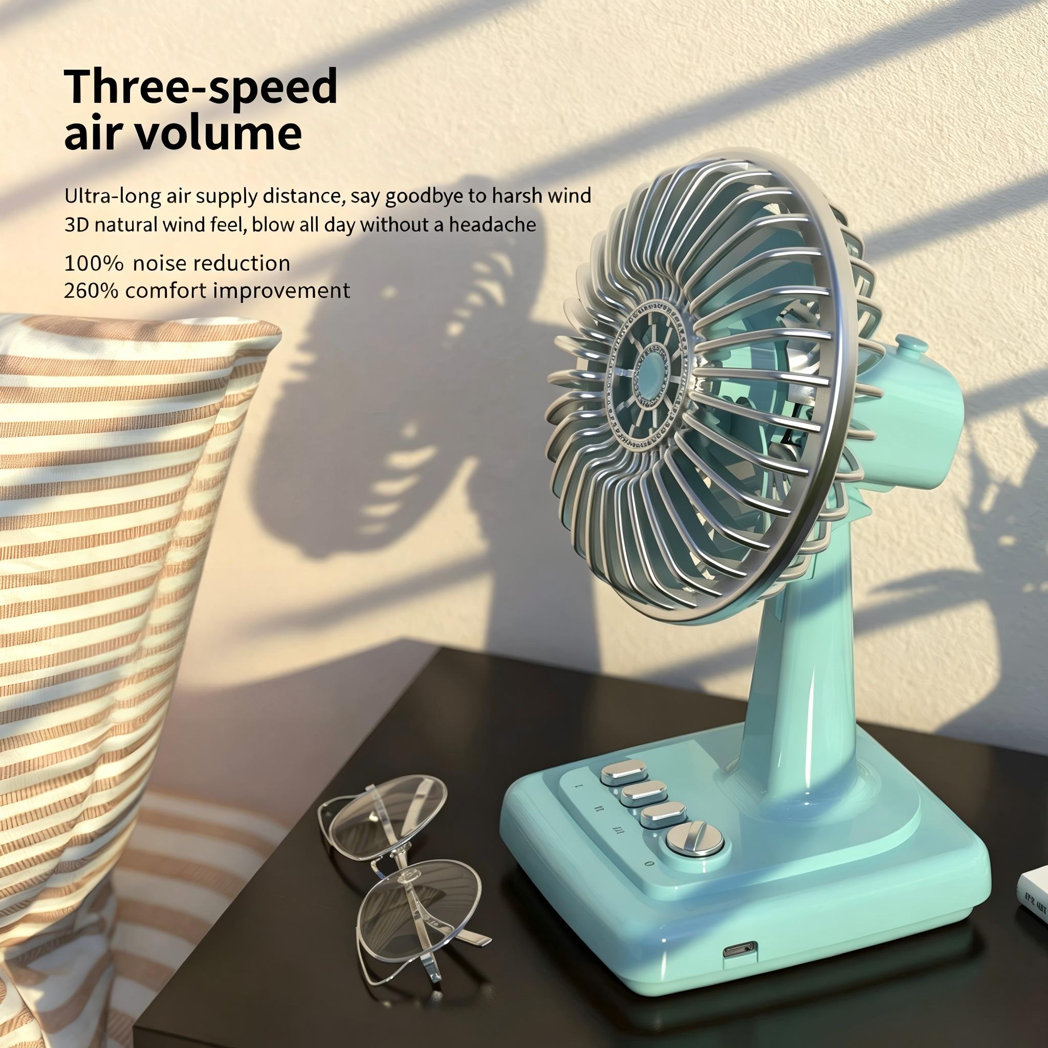 Retro Alloy Desktop Fan 3 Spee - Fan Desk Small Usb review and price