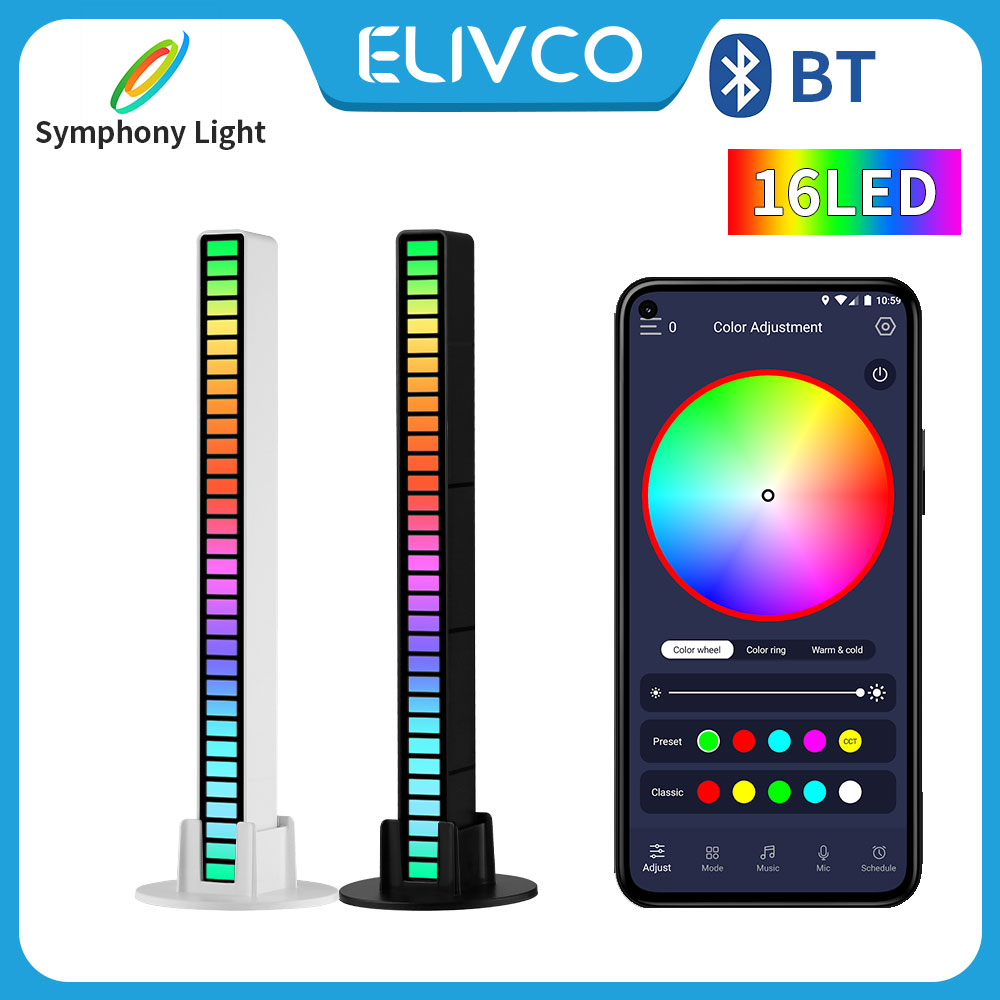 16 LEDS RGB LED Light Bar App  - Desk Setup Background review and price