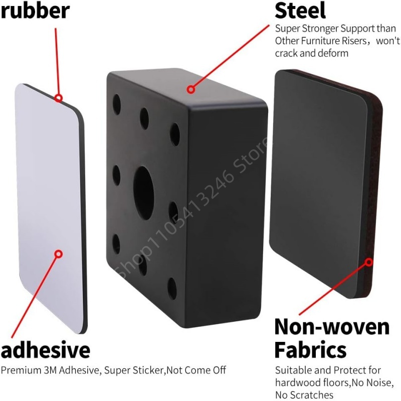 4Pcs Heavy Metal Furniture Fee - Desk Setup Riser review and price