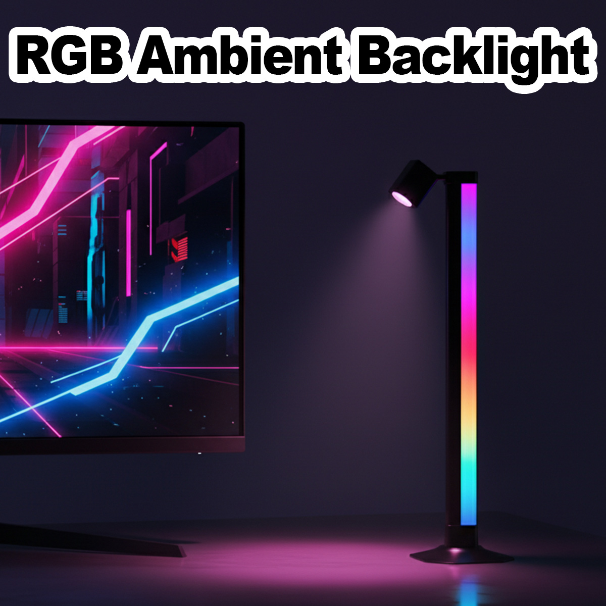 Smart Light Bar LED RGB Music  - Desk Setup Background review and price