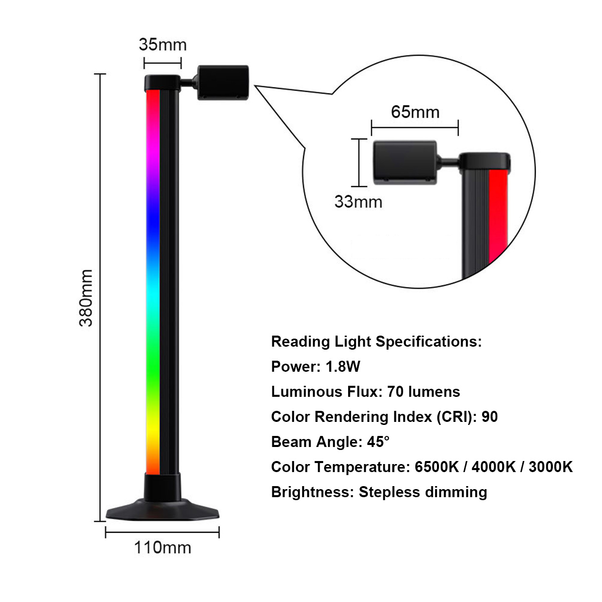Smart Light Bar LED RGB Music  - Desk Setup Background review and price