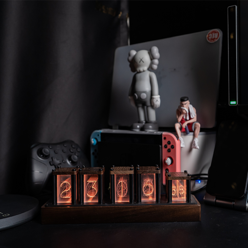 RGB Simulated Nixie Tube Clock - Desk Setup Youtube review and price