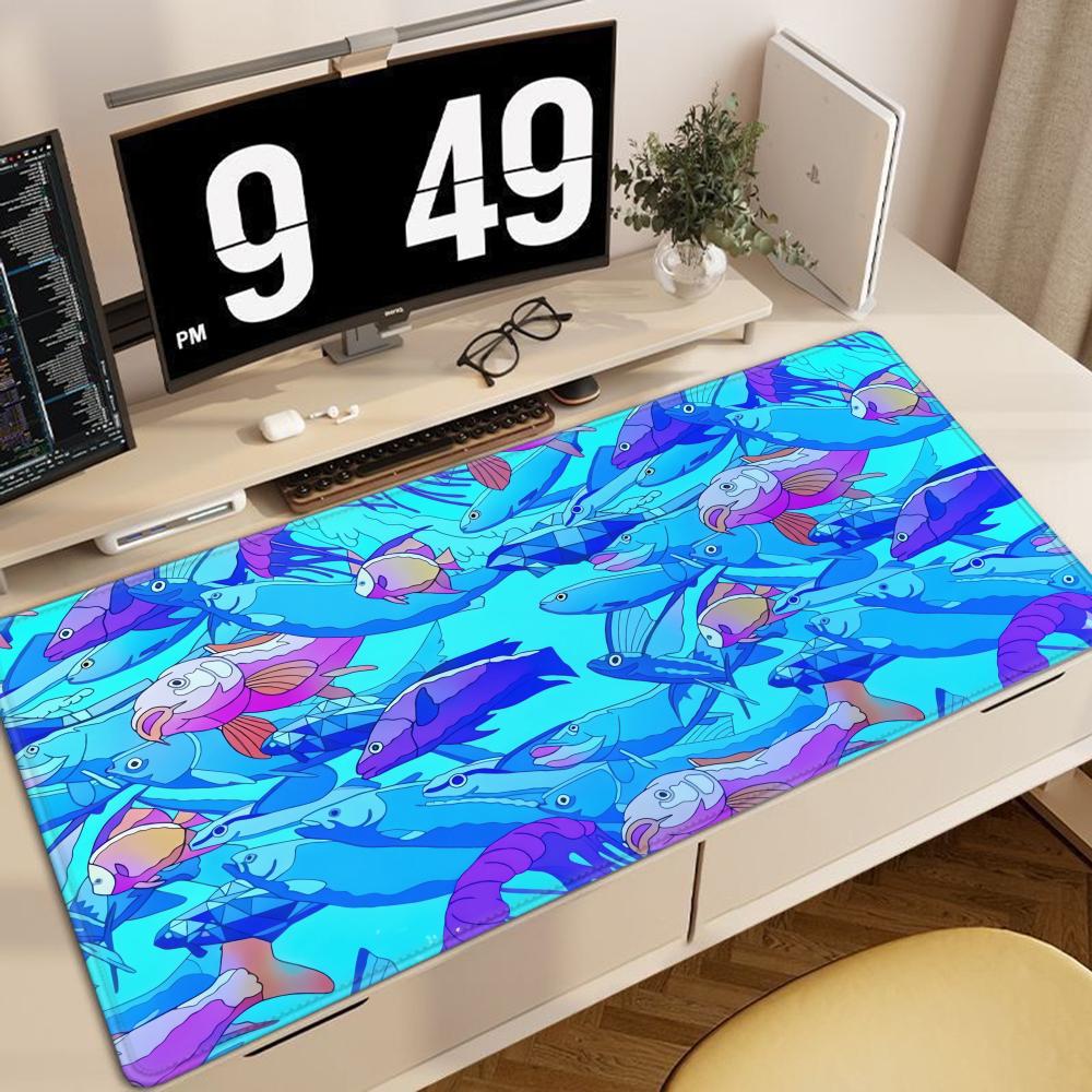 HD Printing Fish Rubber Mouse  - Desk Setup Laptop review and price